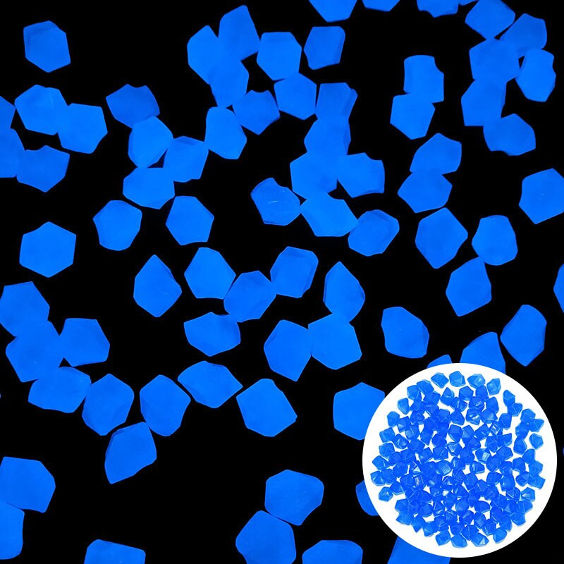 300 vnt sodo dekoras Šviesūs akmenys šviečiantys akmenys tamsoje šviečiantys dervos akmenys lauko žuvų bako dekoras Sodo kiemo dekoras