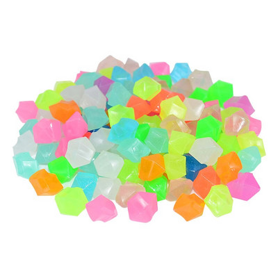 300 бр./торба Светещи камъчета, светещи в тъмната градинска камъчета, светещи камъни за пешеходни пътеки, морава, двор, градински декор, светещи камъни