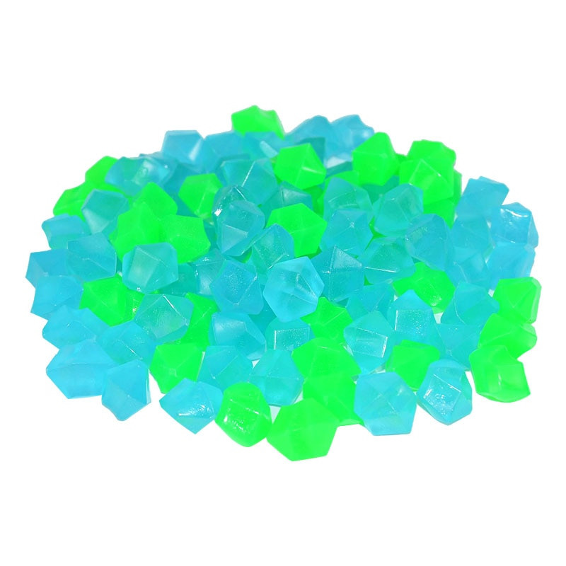 300 бр./торба Светещи камъчета, светещи в тъмната градинска камъчета, светещи камъни за пешеходни пътеки, морава, двор, градински декор, светещи камъни