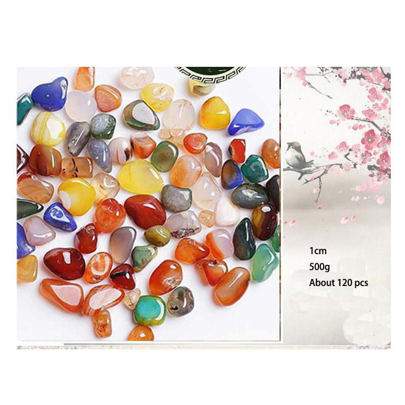 500g Dekoravimo akmenys 0,5-6cm Suapvalinti natūralūs upės akmenys žuvų rezervuarų kraštovaizdžio kūrimo akmenimis dekoravimo akmuo