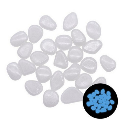 100vnt sodo dekoras Šviečiantys akmenys tamsoje šviečiantys dekoratyviniai akmenukai lauko akvatorijos dekoravimas akmenukų uolų akvariumo mišinio spalva