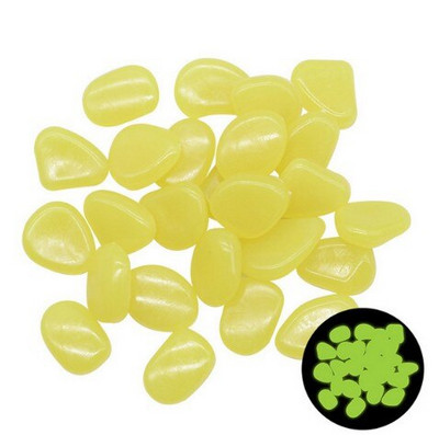 100vnt sodo dekoras Šviečiantys akmenys tamsoje šviečiantys dekoratyviniai akmenukai lauko akvatorijos dekoravimas akmenukų uolų akvariumo mišinio spalva