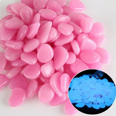 Šviečiantys akmenys šviečia tamsoje Akmenukai Švytintys akmenys lauko takams Namų sodo kiemo dekoras Žuvų rezervuaro akmenukai