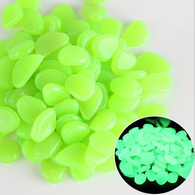 Šviečiantys akmenys šviečia tamsoje Akmenukai Švytintys akmenys lauko takams Namų sodo kiemo dekoras Žuvų rezervuaro akmenukai