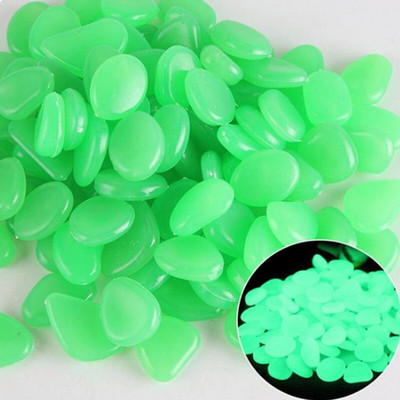 Šviečiantys akmenys šviečia tamsoje Akmenukai Švytintys akmenys lauko takams Namų sodo kiemo dekoras Žuvų rezervuaro akmenukai