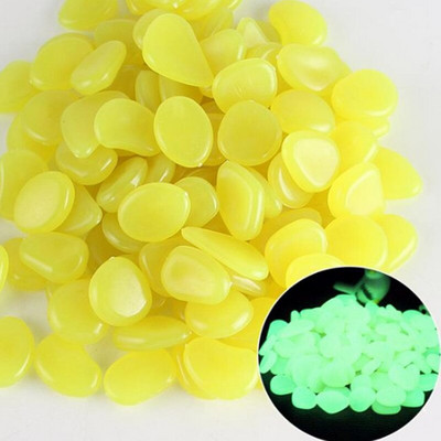 Šviečiantys akmenys šviečia tamsoje Akmenukai Švytintys akmenys lauko takams Namų sodo kiemo dekoras Žuvų rezervuaro akmenukai