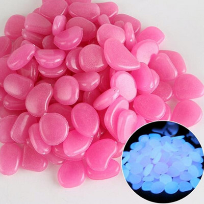 Šviečiantys akmenys šviečia tamsoje Akmenukai Švytintys akmenys lauko takams Namų sodo kiemo dekoras Žuvų rezervuaro akmenukai