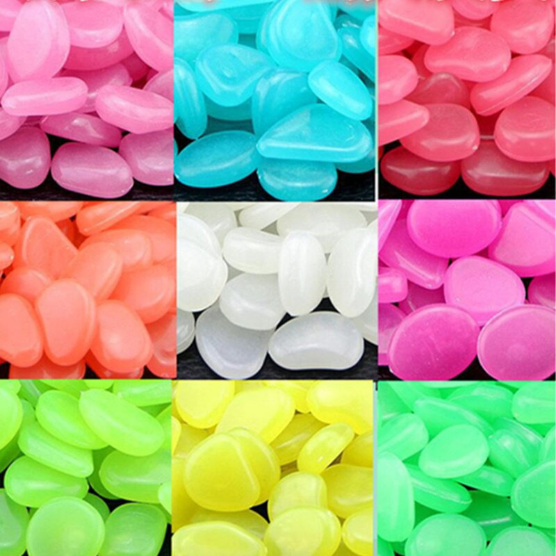 Šviečiantys akmenys šviečia tamsoje Akmenukai Švytintys akmenys lauko takams Namų sodo kiemo dekoras Žuvų rezervuaro akmenukai