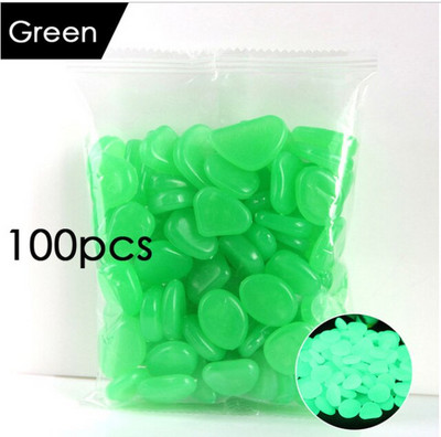 500 vnt Šviečiantys tamsoje sode Šviečiantys akmenukai takams Augalai Akvariumo dekoras Švytintys akmenys Sodo puošmena