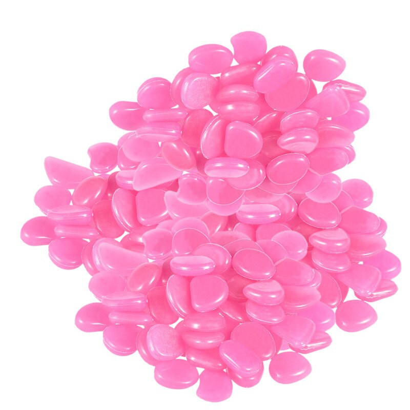 500 vnt Šviečiantys tamsoje sode Šviečiantys akmenukai takams Augalai Akvariumo dekoras Švytintys akmenys Sodo puošmena