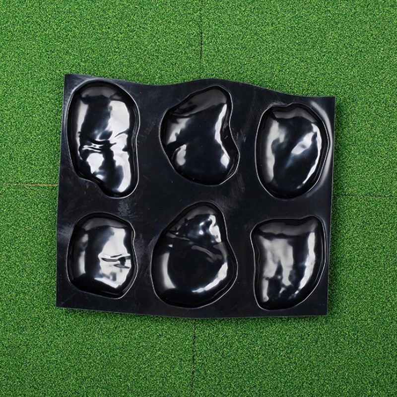 Trinkelių formos akmens betono formos Upės uola 6 dideli akmenukai formos padėklas, žingsniuojantis sodo tako dekoravimui