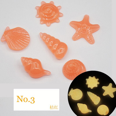 40 db Sötétben világító kövek tengeri csillag kagylóhéj alakú dekoratív kert akvárium akvárium medence táj világító kő