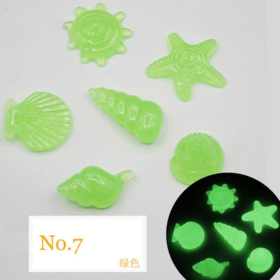 40 db Sötétben világító kövek tengeri csillag kagylóhéj alakú dekoratív kert akvárium akvárium medence táj világító kő