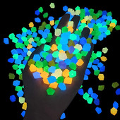 300db 14mm-es világító sötétben kavics izzó kövek kültéri kert dekoráció akvárium akvárium sétányok gyep ösvény terasz dekoráció