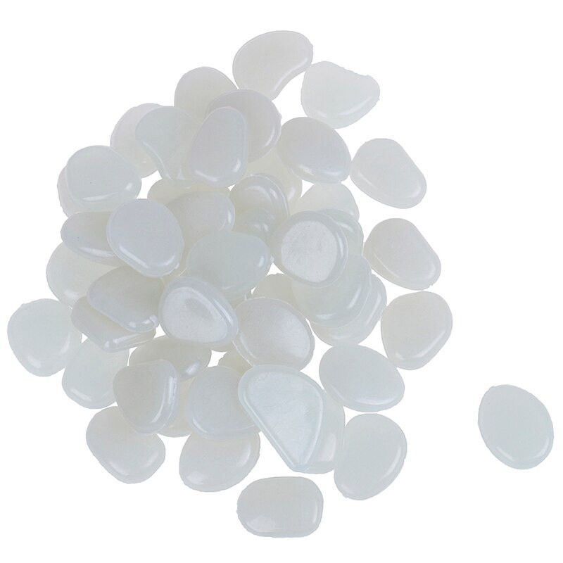 50 tk. Pimedas aias helendavad kivikesed helendavad kivid jalutuskäikude kivid Aiatee siseõu Muru Aiaõue kaunistus Helendavad kivid