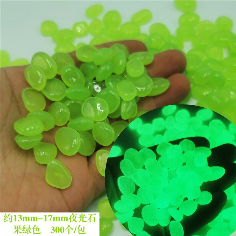 300 vnt./pak. Sodo puošmena Šviečiantys akmenukai Akmenys tamsoje šviečia Dekoratyvinis žvyras Akvariumo papuošimas akmenukais Didmeninė prekyba