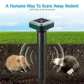 2 τμχ Solar Ultrasonic LED Repeller Snake Repeller Mole Electronic Snake Repeller For Garden Yard Farm, etc