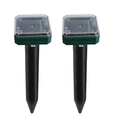 2 bucăți solar cu ultrasunete LED respingător de vibrații Repeler pentru șarpe Repeler electronic pentru șarpe pentru grădina curte, etc.