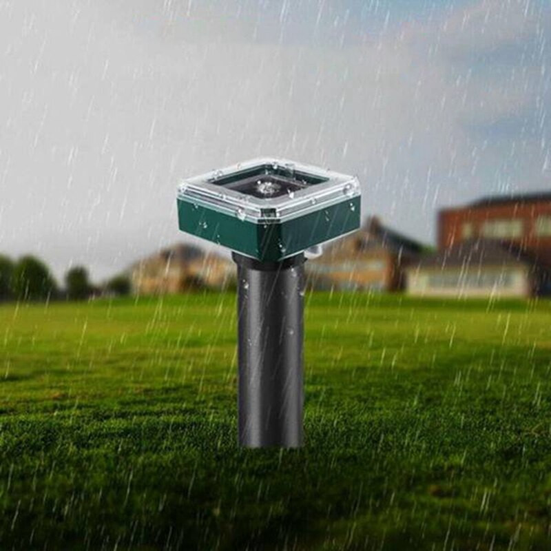 2 bucăți solar cu ultrasunete LED respingător de vibrații Repeler pentru șarpe Repeler electronic pentru șarpe pentru grădina curte, etc.