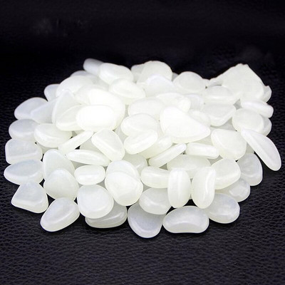 100/200/300 vnt. Šviečiantys tamsoje akmenys Švytintys akmenys Fluorescentiniai šviesūs akmenukai Šviečiantys akmenys akvariumo sodo dekoravimui