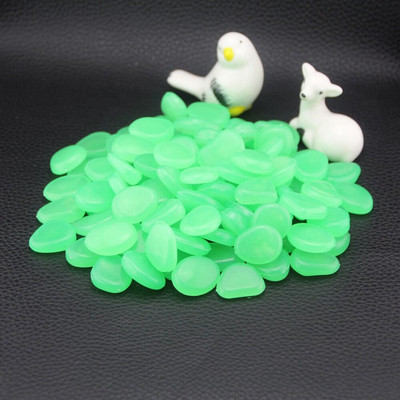 100/200/300 vnt. Šviečiantys tamsoje akmenys Švytintys akmenys Fluorescentiniai šviesūs akmenukai Šviečiantys akmenys akvariumo sodo dekoravimui