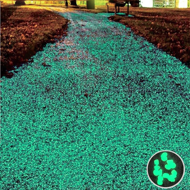 100/200/300 vnt. Šviečiantys tamsoje akmenys Švytintys akmenys Fluorescentiniai šviesūs akmenukai Šviečiantys akmenys akvariumo sodo dekoravimui