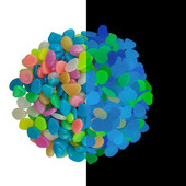 Daugiaspalviai švytintys akmenukai sodo dekoras Šviečiantys akmenys Tamsūs dekoratyviniai akmenukai Lauko Akvariumas Akvariumas Akvariumas Akvariumas