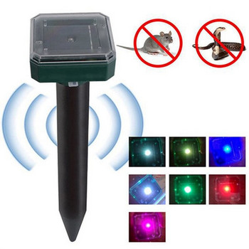 2 τμχ Solar Ultrasonic LED Repeller Snake Repeller Mole Electronic Snake Repeller For Garden Yard Farm, etc