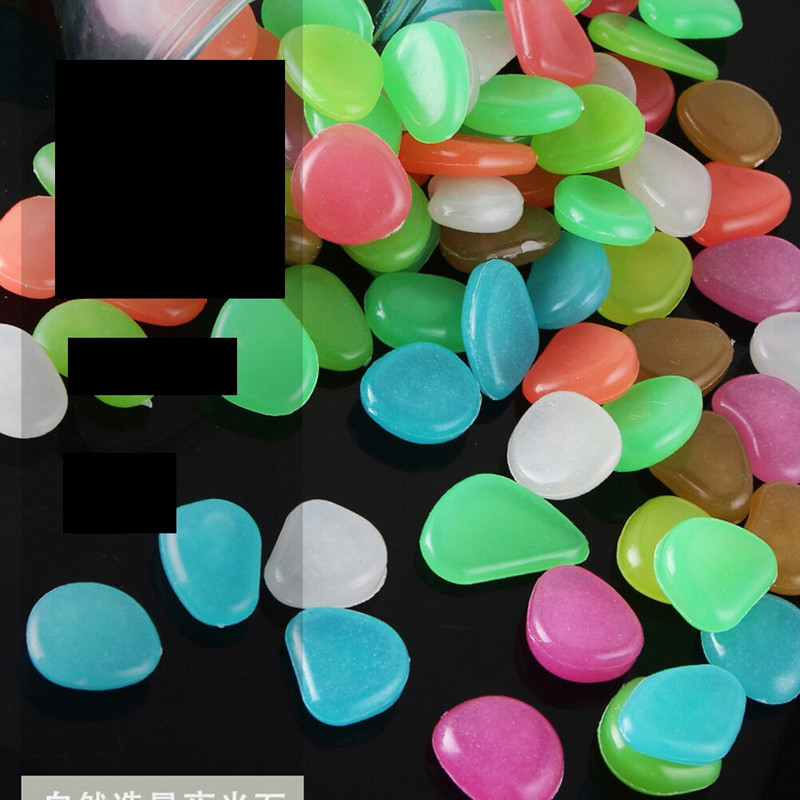 Pietrele Pietre Strălucire Peștele întunecat Rezervor de acvariu nedecorativ Rezervoare de piatră luminoasă Decorare de grădină cu pietricele