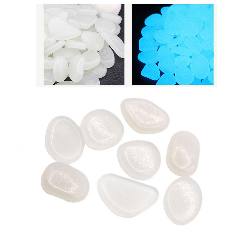 Pietrele Pietre Strălucire Peștele întunecat Rezervor de acvariu nedecorativ Rezervoare de piatră luminoasă Decorare de grădină cu pietricele