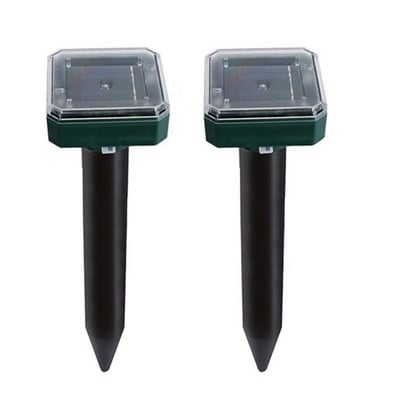 Praktický 2 ks solárny ultrazvukový LED vibračný odpudzovač hadov, elektronický odpudzovač hadov, záhrada, dvor, farma atď.