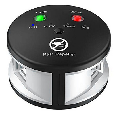 Praktiškas „Riple“ graužikų atbaidiklis, ultragarsinis kenkėjų atbaidiklis, slėgio banga, pelėms, žiurkėms, vorams patalpose, 360 laipsnių Eu kištukas