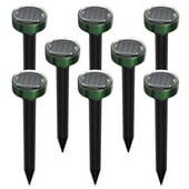 Akcia! 8 ks odpudzovač krtkov, vonkajší solárny sonický odpudzovač krtkov, odpudzovač sysľov, odpudzovač hadov, na trávnik, záhradu, dvor, farmu, E