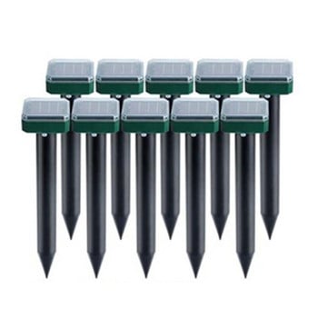 10 Pack Outdoor Solar Ultrasonic Pest Repeller Snake Repeller for Lawn Garden Courtyard Farm