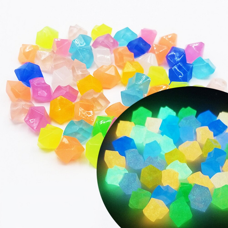 300 ks svietiaci kameň svietiaci v tme záhradná dekorácia terasa trávnik nepravidelný kamienok dekorácia akvária akvárium