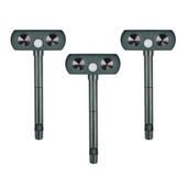 3PCS Solárny repelent na mačky, plašič, dvojitý ultra odstrašujúci záhradný prenasledovateľ zvierat