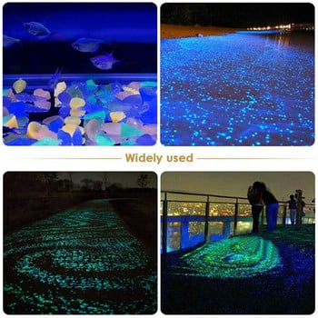 RBCFHl 40-800PCS Цветни светещи морски звезди Conch Shell Shed Светещи в тъмното камъни Декоративен градински аквариум Fish Tank