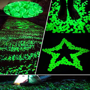 RBCFHl 40-800PCS Цветни светещи морски звезди Conch Shell Shed Светещи в тъмното камъни Декоративен градински аквариум Fish Tank