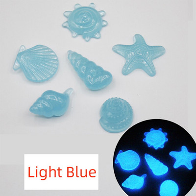 RBCFHl 40-800 ks Farebné svietiace hviezdice ulity Shed svietiace v tme kamene Dekoratívne záhradné akvárium Akvárium