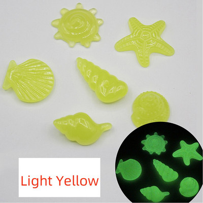 RBCFHl 40-800 ks Farebné svietiace hviezdice ulity Shed svietiace v tme kamene Dekoratívne záhradné akvárium Akvárium