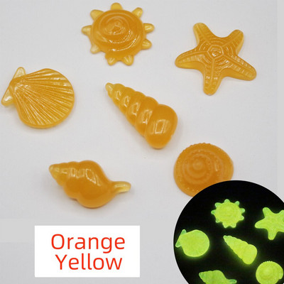 RBCFHl 40-800 ks Farebné svietiace hviezdice ulity Shed svietiace v tme kamene Dekoratívne záhradné akvárium Akvárium