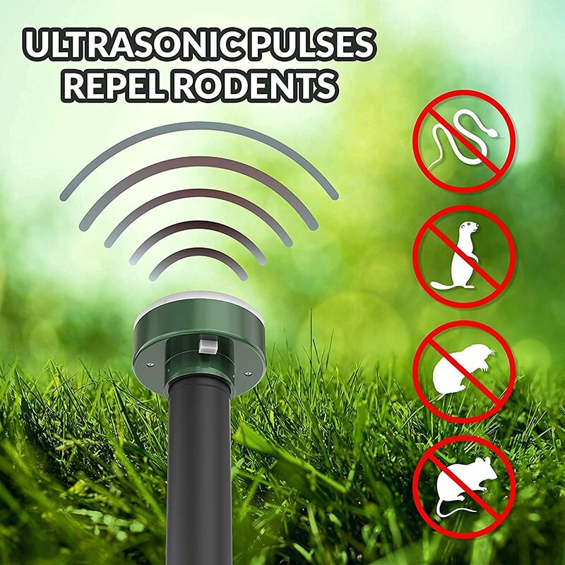 8 vnt. kurmių atbaidymo priemonė, lauko saulės garsinis kurmių atbaidiklis, Gophers repelentas, gyvačių atbaidiklis, vejai, sodui, kiemui, ūkiui ir kt