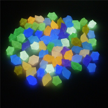 300 τεμ. Φωτεινές πέτρες 14 mm λάμπουν στο σκοτεινό βότσαλο Διακόσμηση κήπου σπιτιού Εξωτερική αυλή Διακόσμηση μονοπατιού γκαζόν Ενυδρείο Glow Rocks