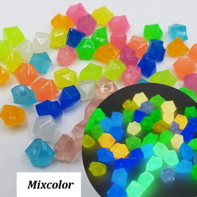 100 vnt. sodo dekoras Šviečiantys akmenys tamsoje šviečiantys dekoratyviniai akmenukai akmenukai uolienos lauko akvariumo dekoracijos