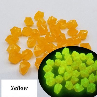 100 vnt. sodo dekoras Šviečiantys akmenys tamsoje šviečiantys dekoratyviniai akmenukai akmenukai uolienos lauko akvariumo dekoracijos