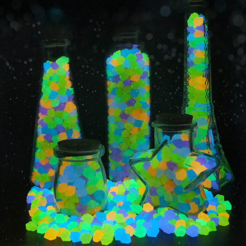 100 vnt. sodo dekoras Šviečiantys akmenys tamsoje šviečiantys dekoratyviniai akmenukai akmenukai uolienos lauko akvariumo dekoracijos