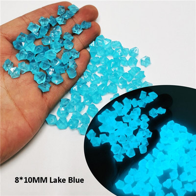 200 vnt. sodo puošmena akmenukai šviečiantys akmuo tamsoje Dekoratyviniai akmenukai lauko akvariumo apdaila