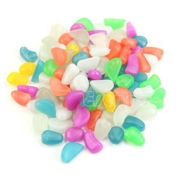 100PCS Glow in The Dark Stones Pebbles Rock FISH TANK AQUARIUM Garden Road Decor