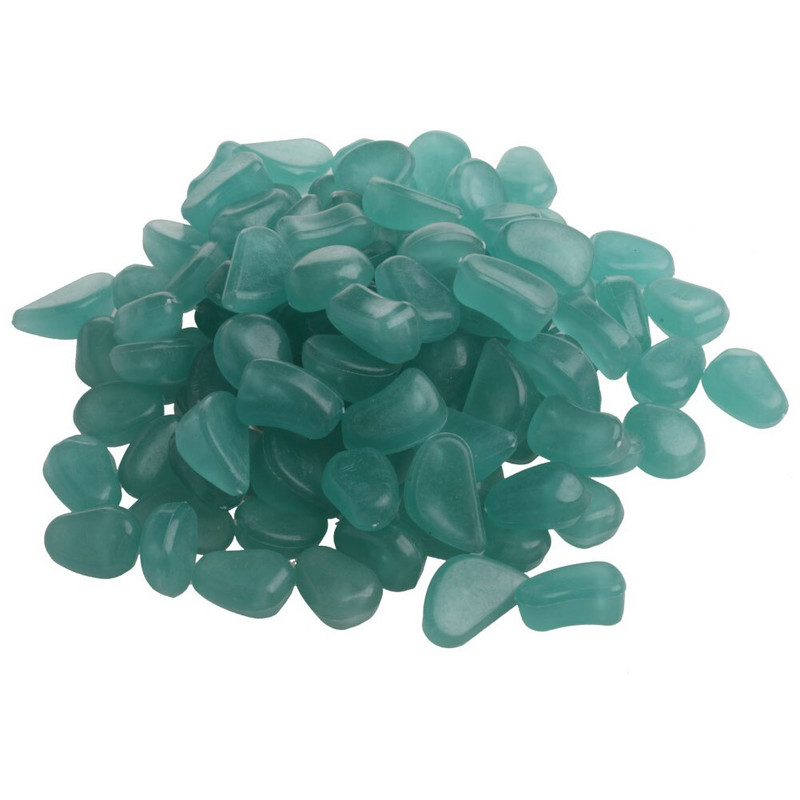 100 ks svietiace v tme kamene, kamienky, skaly, akvárium, záhradná dekorácia do cesty