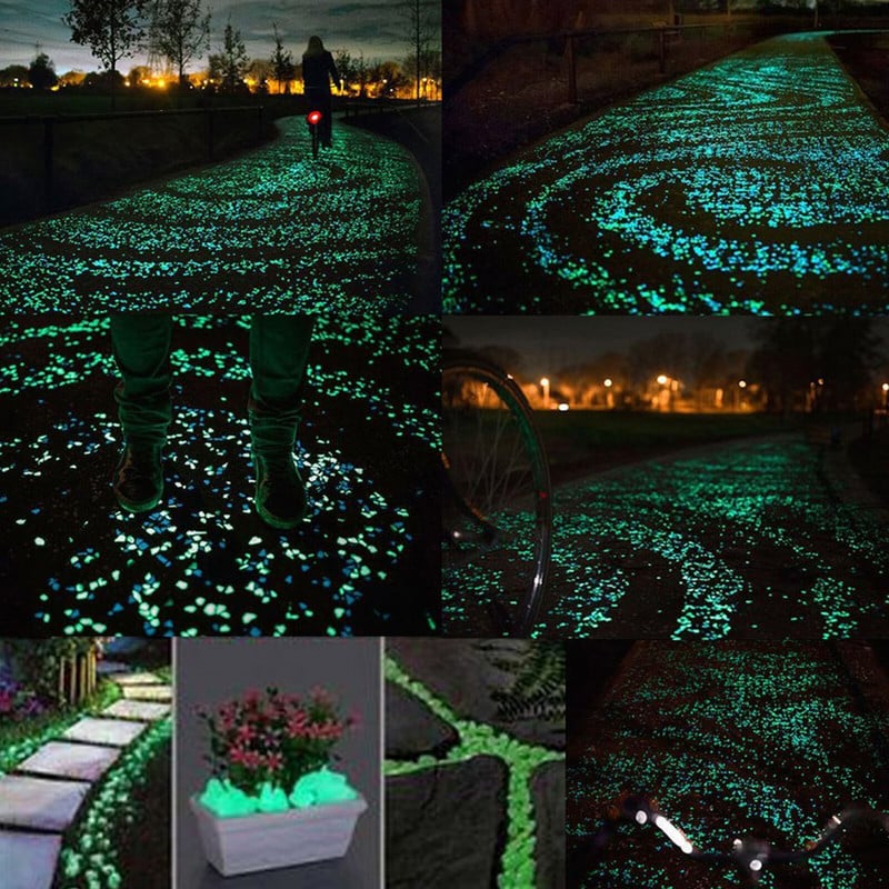 200 ks svietiace kamene do akvária, svietiace kamene, vonkajšie záhradné kamene, štrk, žiariace kamene, kamienky pre domáce a vonkajšie použitie.